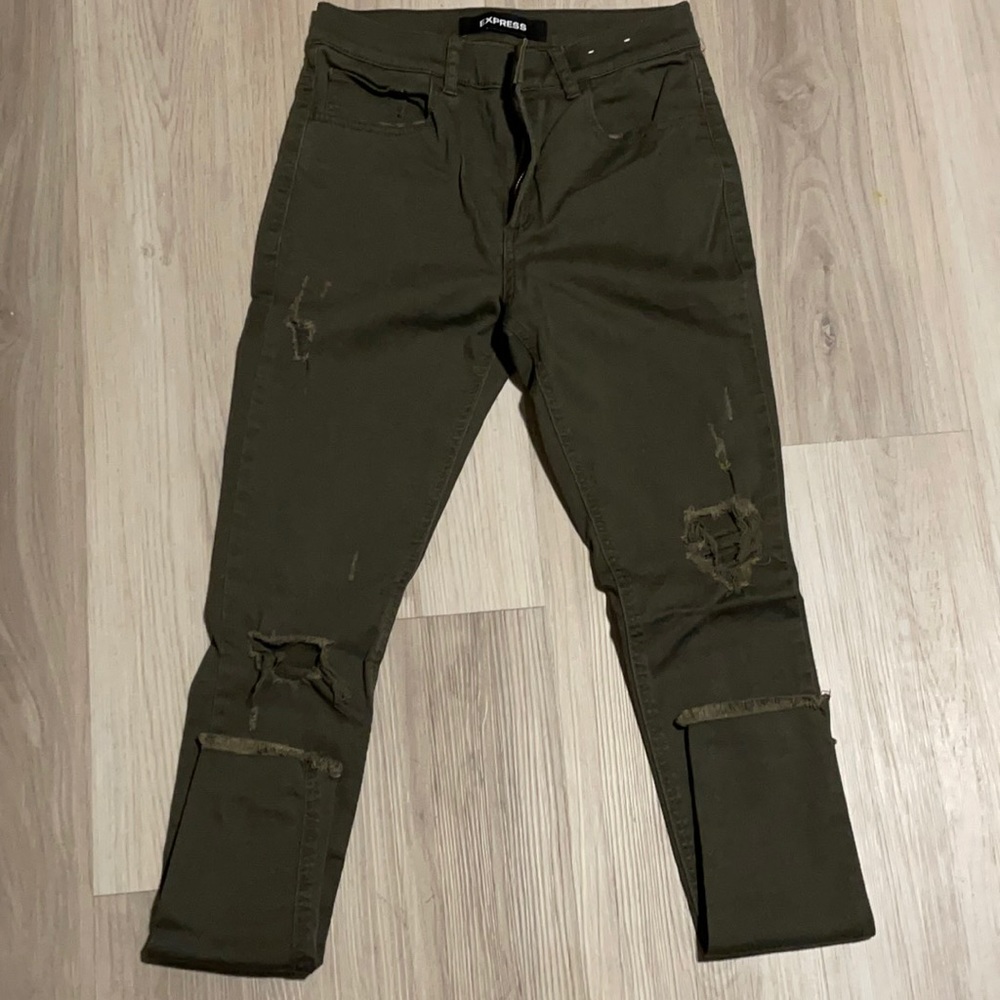 express army green jeggings